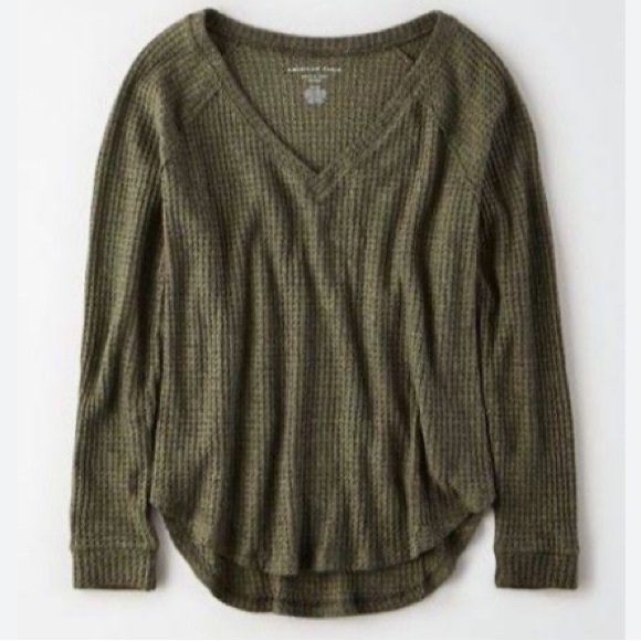 American Eagle Waffle Knit Sweater - Picture 1 of 8